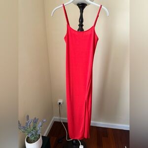 Something Navy Vibrant Red Maxi Dress